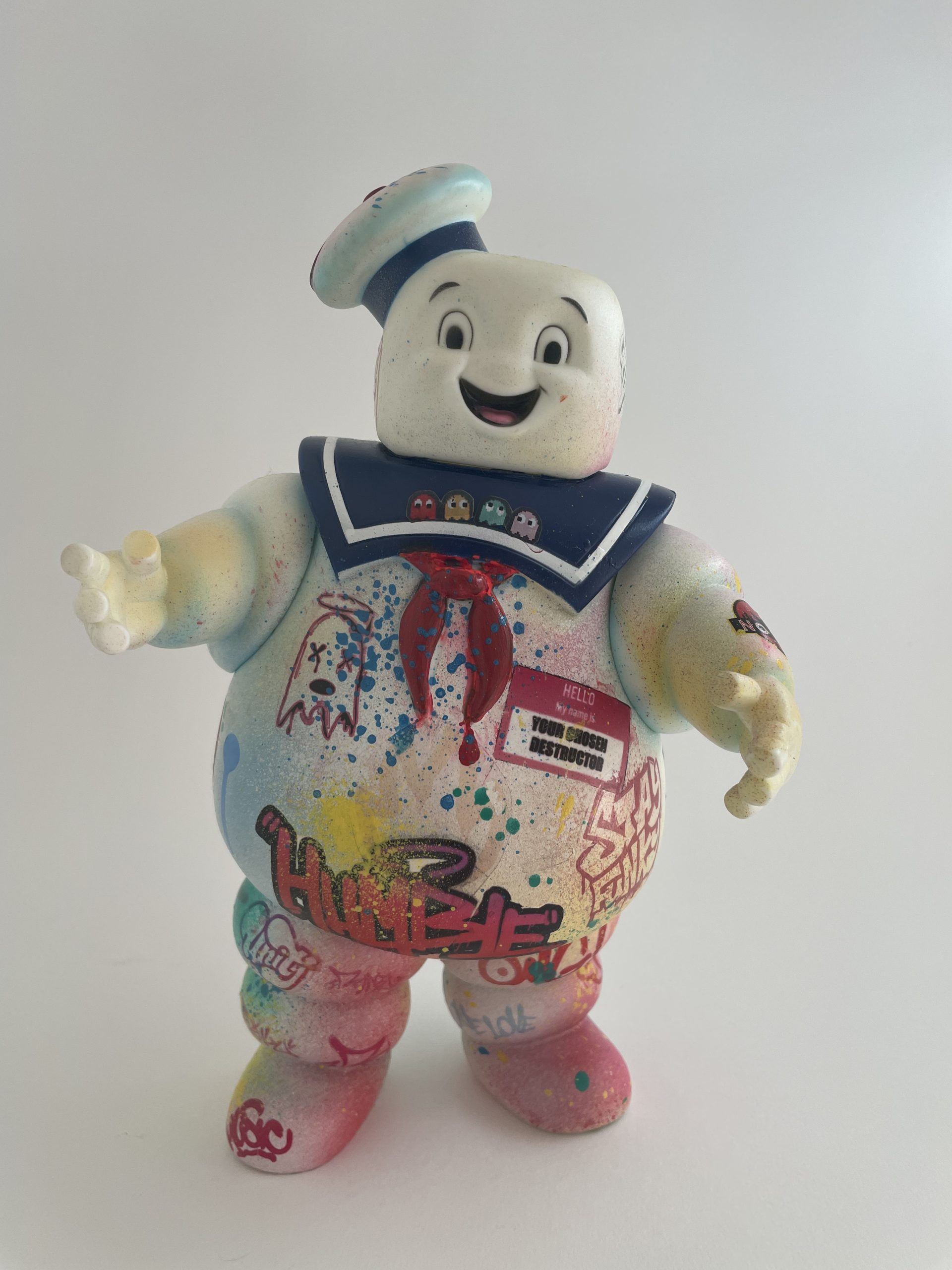 Stay Puft Marshmallow Man Graffiti Figurine